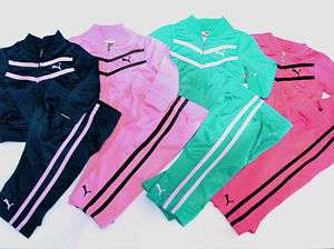 NWT Girls Puma 2pc Track Suit Jacket Pants Outfit Set 12mo 18mo 24mo 