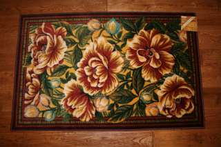 3X4 Kitchen Rug Washable Mat Rugs Floral Leaves Flower  