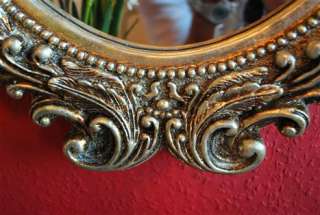 ovaler Wandspiegel Spiegel barock Engel antik silber  