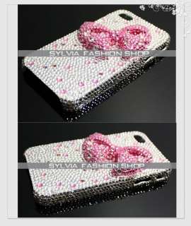 Sylvia Swarovski Crystal 3D Bow iPhone3&4case  