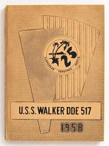 USS WALKER DDE 517 WESTPAC CRUISE BOOK 1958  