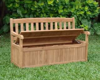   Teak 5 Feet Outdoor Garden Patio Storage Bench Box Furniture New