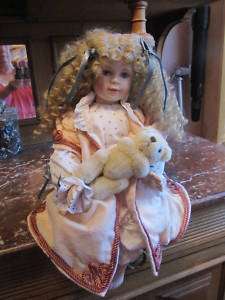 Teaching Teddy 16 porcelain doll by Sandra Kuck  