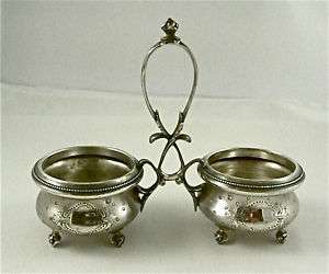 French First Quality Silver (950) Double Salt Cellars  