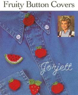 Fruity Button Covers, mini fruit crochet patterns  