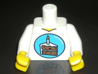 LEGO White Torso w/ Birthday Party Cake Slice Child Boy Girl 