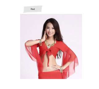 C91622 Brand New Womens Sexy Beautiful Flod Straps Belly Dance Top 
