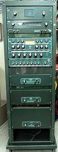 ALTEC LANSING VINTAGE AMP RACK LOADED MONITOR TUNER MIXERS AMPS SOLID 