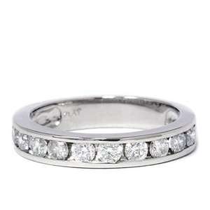 Pompeii3 Inc. 950 Platinum 1.00CT Channel Set Diamond Wedding Ring 