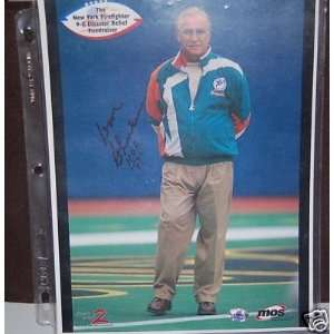  DON SHULA Coach Miami Dolphins 17 0 Team Autographed 