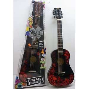 First Act Discovery Acoustic Guitar  Black with Red 