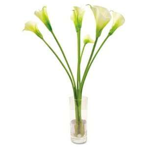  Baumgartens Artificial White Lilies in a Glass Vase 