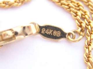 vintage signed 24KGB gold bond 30 necklace chain  