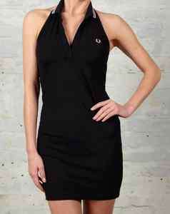 NEW Fred Perry Womens Amy Winehouse Pique Halter Neck Dress  