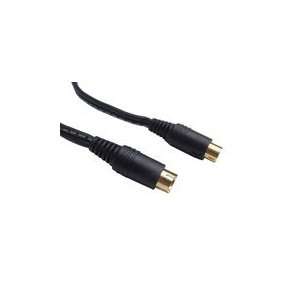  SVHS Male to Male 4 Pin Gold Plug Flat Cable, 1ft Long 