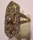 Ladies Antique Design Diamond Ring 14k Yellow Gold .89 
