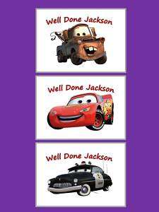 DISNEY CARS Reward Chart with Chocolates + stickers  