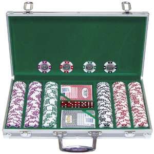 Trademark Games™ 300   Pc. Clay   Coin Inlay Casino Chip Set  