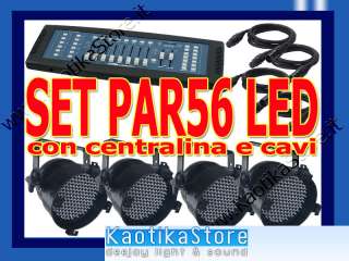SET 4 Fari PAR56 tecnologia LED par 56 dmx + centralina  