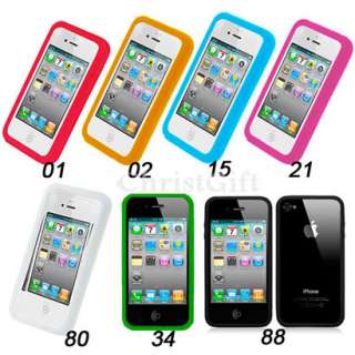 SILICONE BUMPER CASE COVER FOR IPHONE 4 4GS  