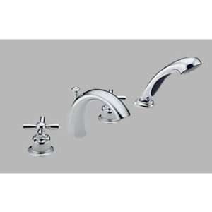 Delta T4705 LHP/H66 Classic Roman Tub Faucet Trim with Handshower in 
