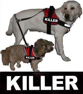 KILLER 2x small labels for Julius K9® dog harness  