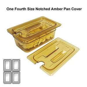  Quarter (Fourth) Size Plastic Cover   Amber   Notched with 