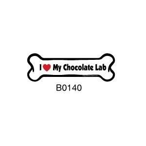  I Love My Chocolate Labrador Retriever   Car Bone Magnet 