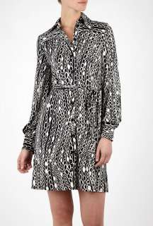 Milly  Chain Print Jersey Shirt Dress by Milly