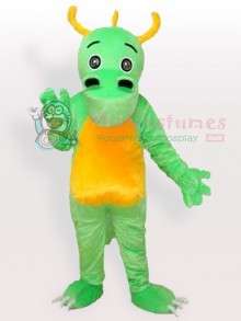 Big Nostril Green Dinosaur Adult Mascot Costume  Big Nostril Green 