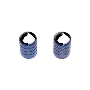   Silhouette   Motorcycle Bike Bicycle   Tire Rim Valve Stem Caps   Blue