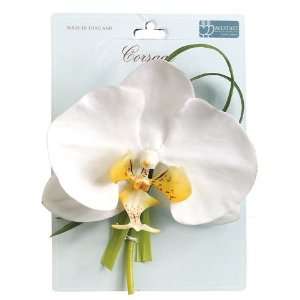  5 Handwrapped Phalaenopsis Orchid Silk Flower Corsage 