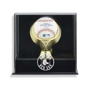  Wall Mounted Gold Ring Baseball Red Sox Logo Display Case 