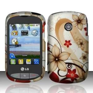 Bundle Accessory for Tracfone Net 10 Lg 800g   Red Flower Design Hard 