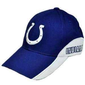 NFL Team Apparel Indianapolis Colts Royal Blue White Cotton Velcro 