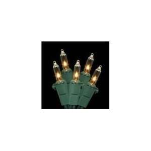  Set of 35 Clear Mini Christmas Lights   Green Wire Patio 