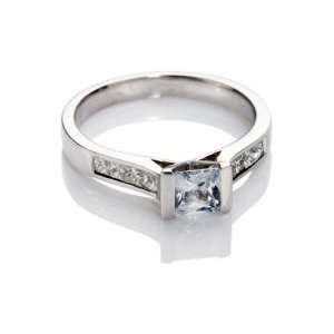  Princess Cut Diamond Solitaire Engagement Ring.   Platinum 