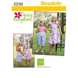  Simplicity Sewing Pattern 2239 Childs Dresses, Size A (3 