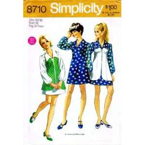  Simplicity 8710 Sewing Pattern Mini Dress Vest Size 15 