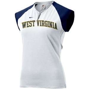 Nike West Virginia Mountaineers Ladies White Study Break Raglan Top 