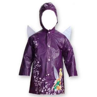  Disney Fairies Tinkerbell Purple Girls Rain Slicker Size 