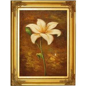  Classic Lily Hand painted Framed Canvas Art