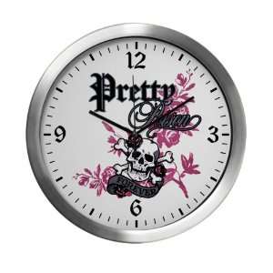  Modern Wall Clock Pretty Poison Forever Skull and 