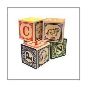  Italian Wooden Alphabet Blocks Toys & Games