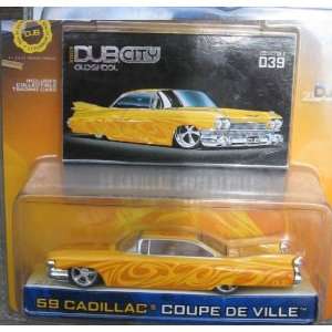   Dub City Yellow 1959 Cadillac Coupe De Ville 1164 Scale Die Cast Car