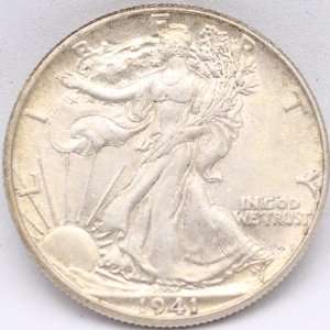  1941 P Philadelphia Mint Silver Walking Liberty Half 