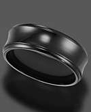    Triton Mens Titanium Ring Black 8 mm Band Size 8 15 customer 