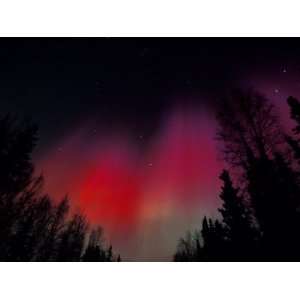  Curtains of Northern Lights above Fairbanks, Alaska, USA 