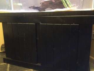 75 Gallon Fish Tank Aquarium w Custom Wood Stand Lights  
