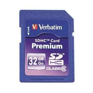  Premium Sdhc Memory Card,32 Gb,   VERBATIM Electronics